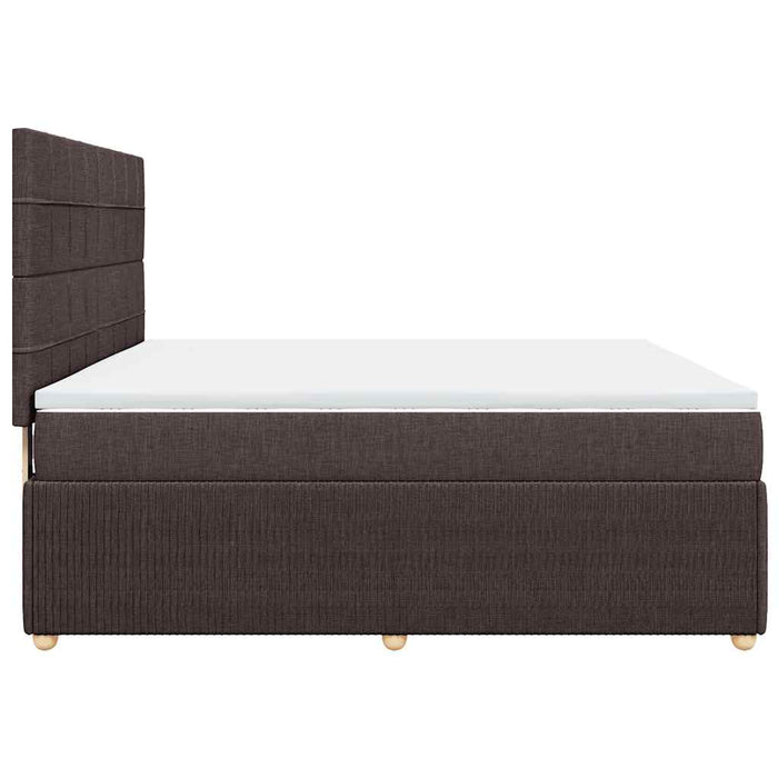 Pat continental cu saltea maro închis 180x200cm material textil - WALTI WALTI