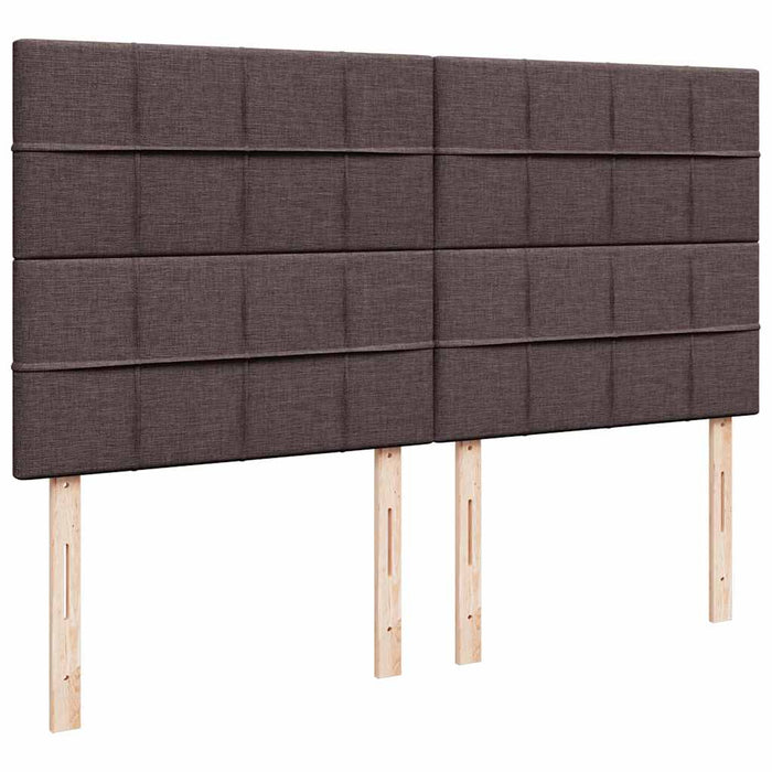 Pat continental cu saltea maro închis 180x200cm material textil - WALTI WALTI
