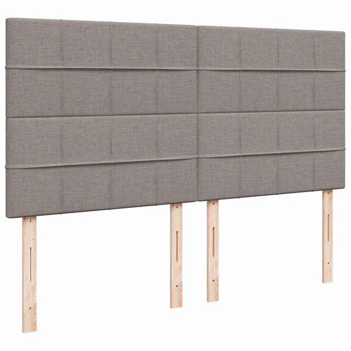 Pat continental cu saltea, gri taupe, 180x200 cm, textil - WALTI WALTI