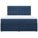 Pat box spring cu saltea, albastru, 180x200 cm, material textil - WALTI WALTI
