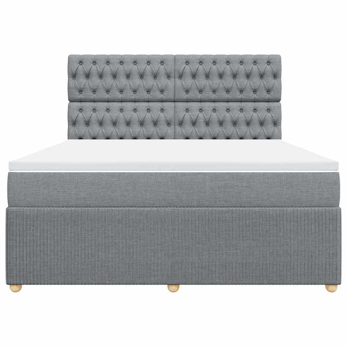 Pat continental, gri deschis, 180x200 cm, material textil - WALTI WALTI