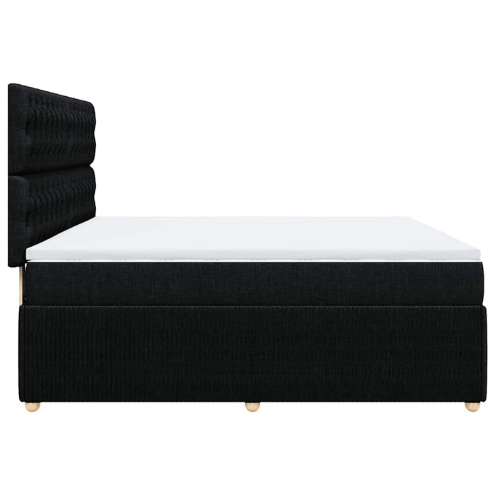 Pat box spring cu saltea, negru, 180x200 cm, catifea - WALTI WALTI
