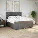 Pat continental cu saltea, gri taupe, 180x200 cm, textil - WALTI WALTI