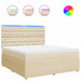 Pat continental cu saltea, crem, 180x200 cm, textil - WALTI WALTI