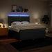 Pat box spring cu saltea, albastru, 180x200 cm, material textil - WALTI WALTI