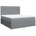 Pat continental, gri deschis, 180x200 cm, material textil - WALTI WALTI