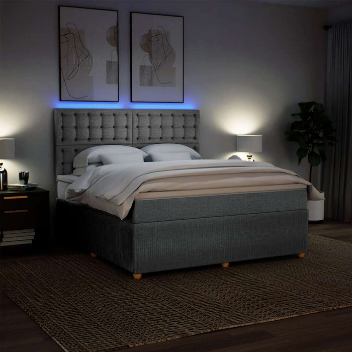 Pat continental, gri deschis, 180x200 cm, material textil - WALTI WALTI