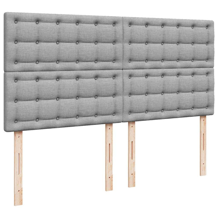 Pat continental, gri deschis, 180x200 cm, material textil - WALTI WALTI