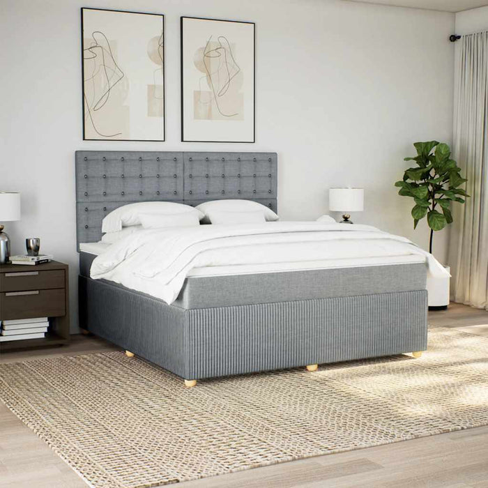 Pat continental, gri deschis, 180x200 cm, material textil - WALTI WALTI
