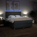 Pat box spring cu saltea, gri închis, 180x200 cm, textil - WALTI WALTI