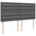 Pat box spring cu saltea, gri închis, 180x200 cm, textil - WALTI WALTI