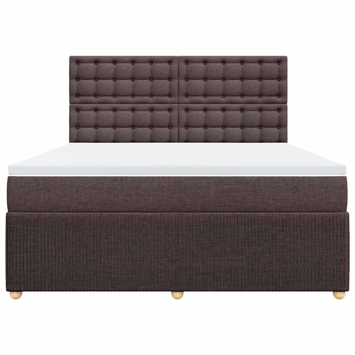 Pat continental cu saltea maro închis 180x200cm material textil - WALTI WALTI