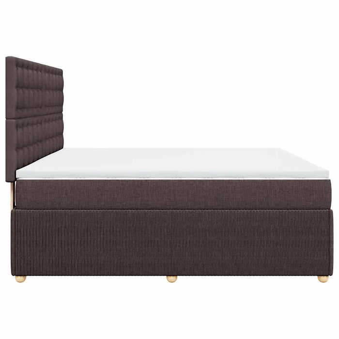 Pat continental cu saltea maro închis 180x200cm material textil - WALTI WALTI
