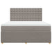 Pat continental cu saltea, gri taupe, 180x200 cm, textil - WALTI WALTI