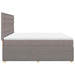 Pat continental cu saltea, gri taupe, 180x200 cm, textil - WALTI WALTI