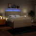 Pat continental cu saltea, crem, 180x200 cm, textil - WALTI WALTI