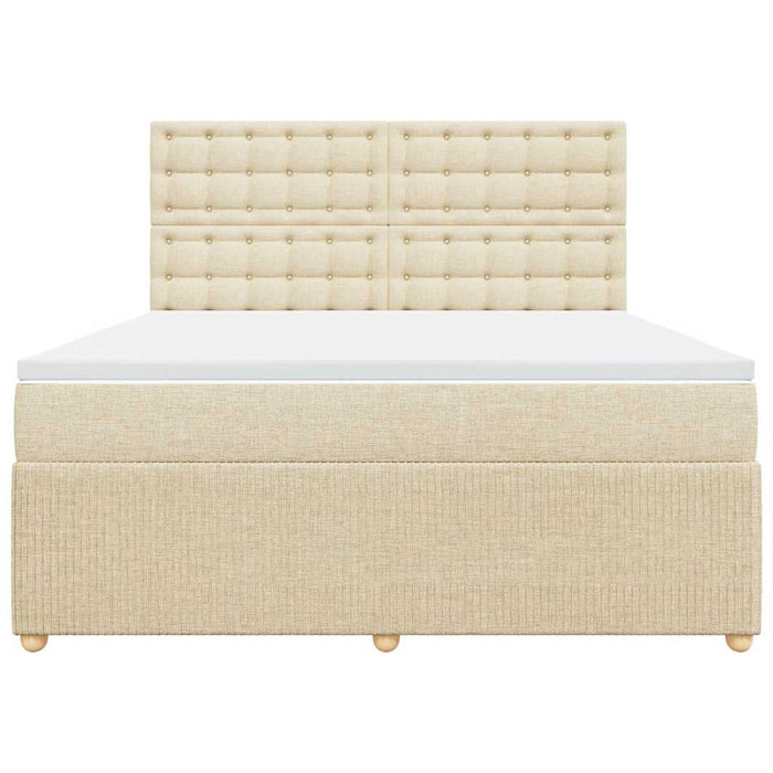 Pat continental cu saltea, crem, 180x200 cm, textil - WALTI WALTI