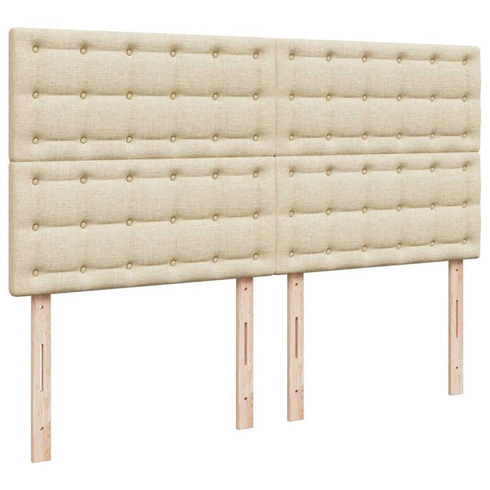 Pat continental cu saltea, crem, 180x200 cm, textil - WALTI WALTI