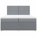 Pat box spring cu saltea, gri deschis, 200x200 cm, textil - WALTI WALTI