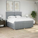 Pat box spring cu saltea, gri deschis, 200x200 cm, textil - WALTI WALTI