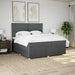 Pat box spring cu saltea, gri închis, 200x200 cm, textil - WALTI WALTI