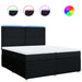 Pat box spring cu saltea, negru, 200x200 cm, textil - WALTI WALTI