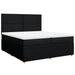 Pat box spring cu saltea, negru, 200x200 cm, textil - WALTI WALTI