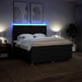 Pat box spring cu saltea, negru, 200x200 cm, textil - WALTI WALTI