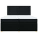 Pat box spring cu saltea, negru, 200x200 cm, textil - WALTI WALTI