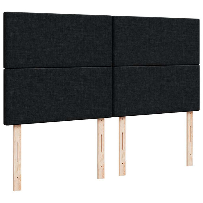 Pat box spring cu saltea, negru, 200x200 cm, textil - WALTI WALTI