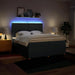 Pat box spring cu saltea, albastru, 200x200 cm, textil - WALTI WALTI