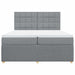 Pat box spring cu saltea, gri deschis, 200x200 cm, textil - WALTI WALTI