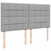 Pat box spring cu saltea, gri deschis, 200x200 cm, textil - WALTI WALTI