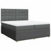 Pat box spring cu saltea, gri închis, 200x200 cm, textil - WALTI WALTI