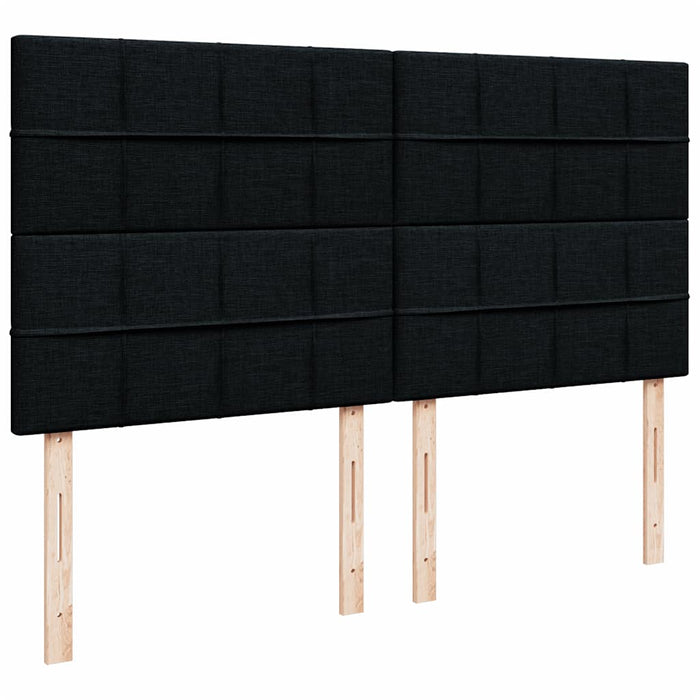 Pat box spring cu saltea, negru, 200x200 cm, textil - WALTI WALTI
