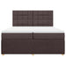 Pat box spring cu saltea, maro închis, 200x200 cm, textil - WALTI WALTI