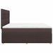 Pat box spring cu saltea, maro închis, 200x200 cm, textil - WALTI WALTI
