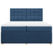 Pat box spring cu saltea, albastru, 200x200 cm, textil - WALTI WALTI