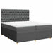 Pat box spring cu saltea, gri închis, 200x200 cm, textil - WALTI WALTI