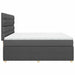 Pat box spring cu saltea, gri închis, 200x200 cm, textil - WALTI WALTI