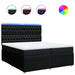 Pat box spring cu saltea, negru, 200x200 cm, textil - WALTI WALTI