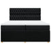 Pat box spring cu saltea, negru, 200x200 cm, textil - WALTI WALTI