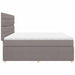 Pat box spring cu saltea, gri taupe, 200x200 cm, textil - WALTI WALTI