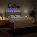 Pat box spring cu saltea, crem, 200x200 cm, textil - WALTI WALTI