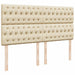 Pat box spring cu saltea, crem, 200x200 cm, textil - WALTI WALTI