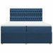 Pat box spring cu saltea, albastru, 200x200 cm, textil - WALTI WALTI