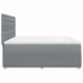 Pat box spring cu saltea, gri deschis, 200x200 cm, textil - WALTI WALTI