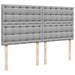 Pat box spring cu saltea, gri deschis, 200x200 cm, textil - WALTI WALTI
