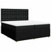 Pat box spring cu saltea, negru, 200x200 cm, textil - WALTI WALTI