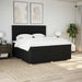 Pat box spring cu saltea, negru, 200x200 cm, textil - WALTI WALTI
